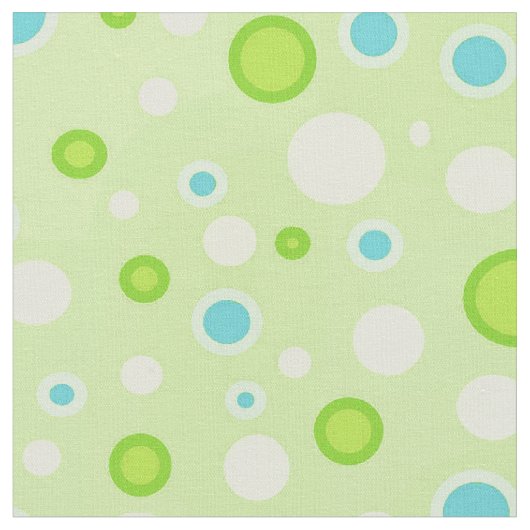 Polka dot cirkels groen stof (Close Up)