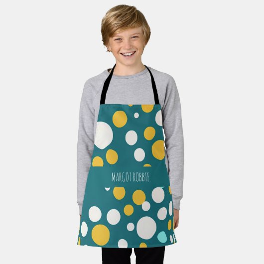 Polka Dot cirkels pastel patroon Schort (Gedragen)