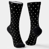 Polka Dot Classic Pattern Polkadot Monochrome Sokken (Gebogen)