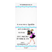 Polka Dot Cleaning Service Rack Cards Reclamekaart (Achterkant)