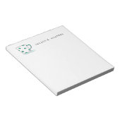 Polka Dot Coffee Cup Gepersonaliseerd Notitieblok (Schuin)