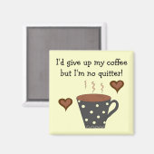 Polka Dot Coffee-Mok met koffie-Gezegde Magneet (Voorkant / Achterkant)