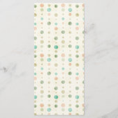 Polka Dot Columns Wedding Menu (Achterkant)