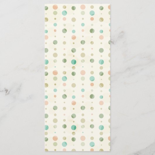 Polka Dot Columns Wedding Menu (Achterkant)