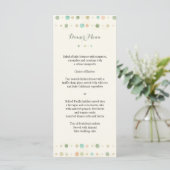Polka Dot Columns Wedding Menu (Staand voorkant)