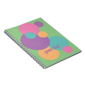 Polka dot confetti helder kleurrijk ontwerp notitieboek (Rechterzijde)