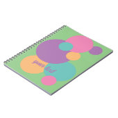 Polka dot confetti helder kleurrijk ontwerp notitieboek (Linkerzijde)