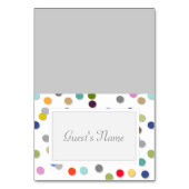  Polka Dot Confetti Naam Plaats Kaarten (Voorkant)