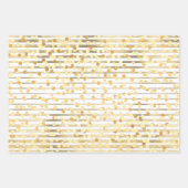 Polka dot confetti zwart wit schemerig grijs patro inpakpapier vel (Voorkant)