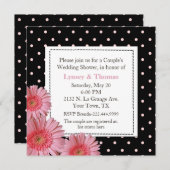 Polka Dot Couple's Uitnodiging voor de Trouwdouche (Voorkant / Achterkant)