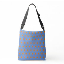 Polka Dot Crossbody Bag (Denim Blauw & Sinaasappel