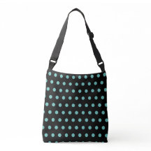 Polka Dot Crossbody Bag (Zwart & Aqua)