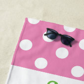 Polka Dot Cupcake Aangepaste keukenhanddoek Strandlaken (In situ)