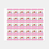 Polka Dot Cupcake gepersonaliseerde kleding labels (Vel)