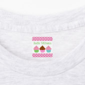 Polka Dot Cupcake gepersonaliseerde kleding labels (Aangebracht)