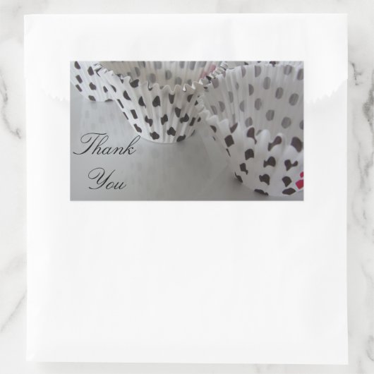Polka Dot Cupcake Liners Rechthoekige Sticker (Tas)