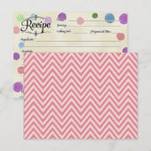 Polka dot Cupcake Retro Recept Kaart Vrijgezellenf (Voorkant / Achterkant)