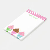 Polka Dot Cupcakes Personalized Post-it Notitieblo Post-it® Notes (Schuin)