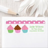 Polka Dot Cupcakes Return Address Labels (Insitu)
