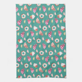 Polka Dot Cups Cakes Donuts Lemons Grapefruits Theedoek (Verticaal)