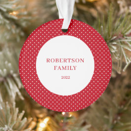 Polka Dot Custom Name Ornament