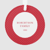Polka Dot Custom Name Ornament (achterkant)