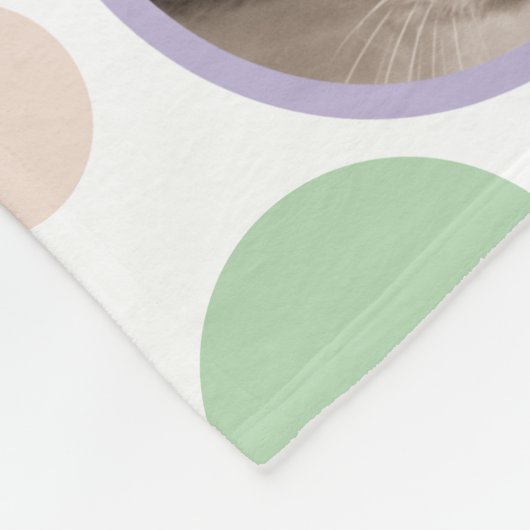 Polka Dot Cute Pastels Monogram 14 Foto Collage Fleece Deken (Hoek)