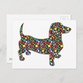 Polka Dot Dachshund Briefkaart (Voorkant / Achterkant)