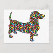 Polka Dot Dachshund Briefkaart (Voorkant)