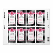  Polka Dot & Daisy Bruiloft Wijn Labels (Full Sheet)