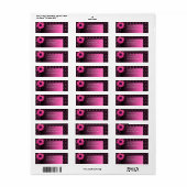 Polka Dot Daisy Roze Bruiloft Etiket (Full Sheet)