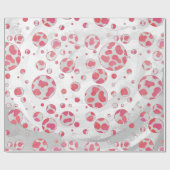 Polka Dot Dalmatian Pink and White Cadeaupapier (Vlak)