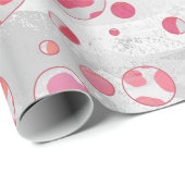 Polka Dot Dalmatian Pink and White Cadeaupapier (Rol Hoek)