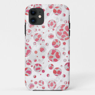 Polka Dot Dalmatian Pink and White Case-Mate iPhone Case