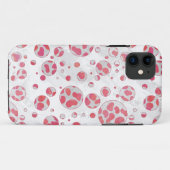 Polka Dot Dalmatian Pink and White Case-Mate iPhone Case (Achterkant (horizontaal))