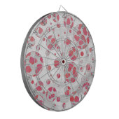 Polka Dot Dalmatian Pink and White Dartbord (Voorkant Links)