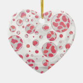 Polka Dot Dalmatian Pink and White Keramisch Ornament (Voorkant)
