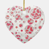 Polka Dot Dalmatian Pink and White Keramisch Ornament (Achterkant)