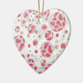 Polka Dot Dalmatian Pink and White Keramisch Ornament (Links)