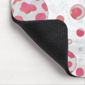 Polka Dot Dalmatian Pink and White Muismat (Hoek)