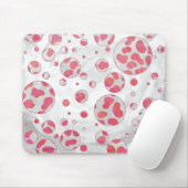Polka Dot Dalmatian Pink and White Muismat (Met muis)
