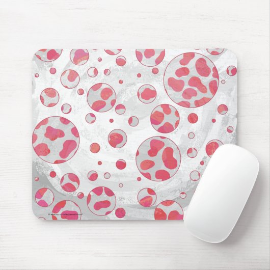 Polka Dot Dalmatian Pink and White Muismat (Met muis)