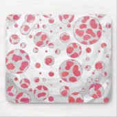 Polka Dot Dalmatian Pink and White Muismat (Voorkant)