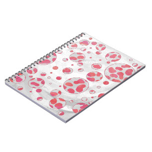Polka Dot Dalmatian Pink and White Notitieboek