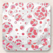Polka Dot Dalmatian Pink and White Onderzetter (Voorkant)