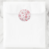 Polka Dot Dalmatian Pink and White Ronde Sticker (Tas)