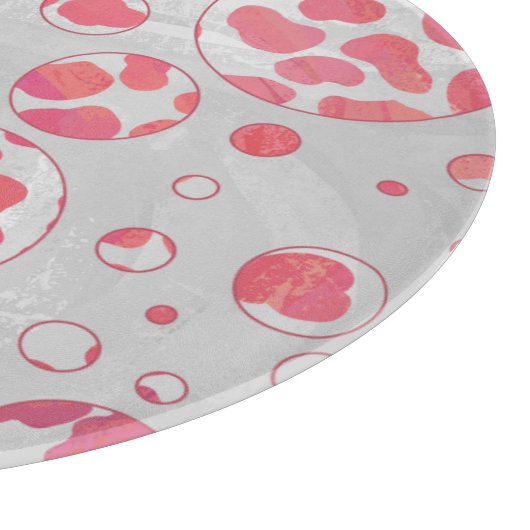 Polka Dot Dalmatian Pink and White Snijplank (Hoek)