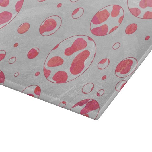 Polka Dot Dalmatian Pink and White Snijplank (Hoek)