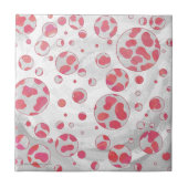Polka Dot Dalmatian Pink and White Tegeltje (Voorkant)
