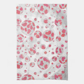 Polka Dot Dalmatian Pink and White Theedoek (Verticaal)